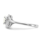 14k White Gold 6x4 Oval October/Opal and Diamond Ring
