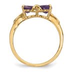 14k Polished February/Amethyst Bow Ring