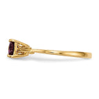 14k Polished June/Rhodolite Garnet Bow Ring