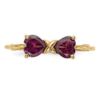 14k Polished June/Rhodolite Garnet Bow Ring