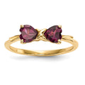 14k Polished June/Rhodolite Garnet Bow Ring