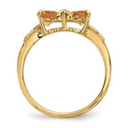 14k Polished November/Citrine Bow Ring