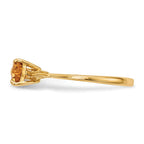 14k Polished November/Citrine Bow Ring