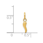 14k 3-D Italian Horn Charm