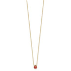 14k Polished Red and Black Enameled Ladybug 17 inch Necklace Plus 1 inch Extender