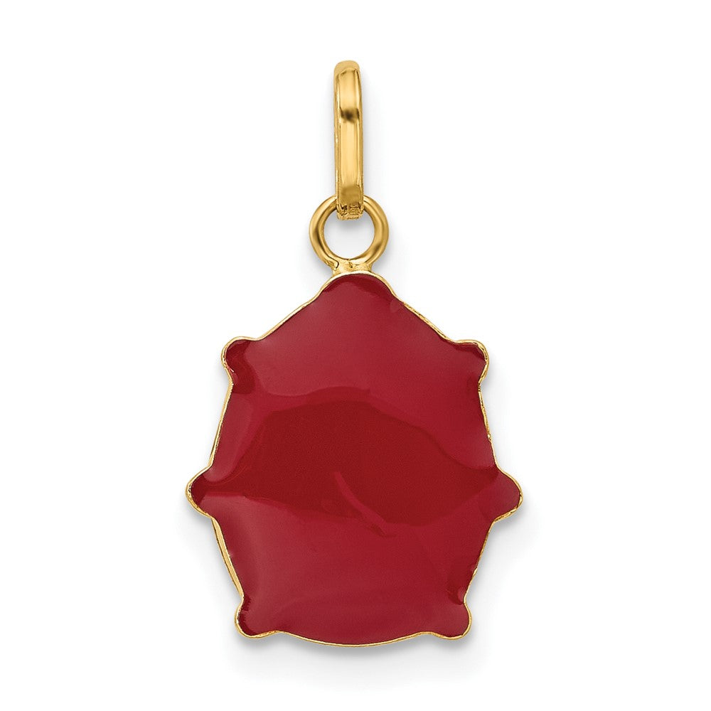 14k Red and Black Enameled Ladybug Charm