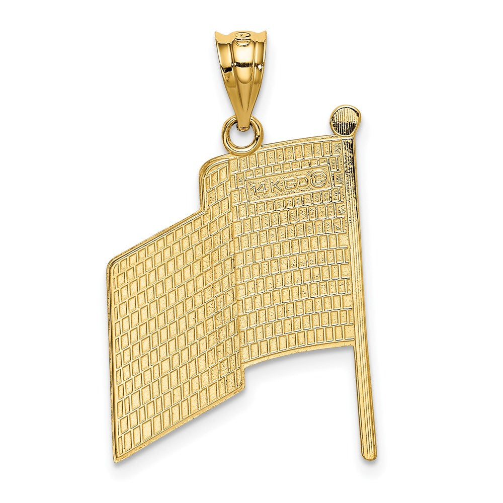 14k Enameled American Flag Pendant