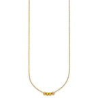 14k Chain with Four 4mm Spacer Beads 18 inch Necklace