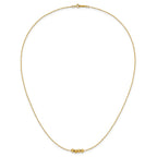14k Chain with Four 4mm Spacer Beads 18 inch Necklace