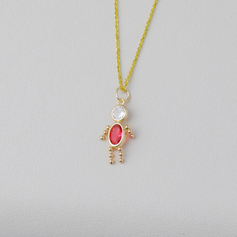 14k October Boy Synthetic Birthstone Charm