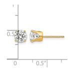 14k 5.5mm Round CZ Stud Earrings