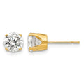 14k 5.75mm Round CZ Stud Earrings