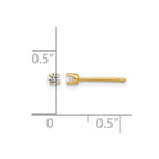 14k 2.25mm Round CZ Stud Earrings