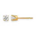 14k 3.5mm Round CZ Stud Earrings