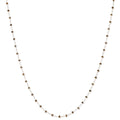 14k White Gold Coffee Brown Diamond Briolette Necklace