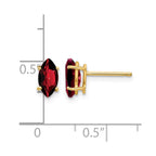 14k 8x4mm Marquise Garnet Post Earrings