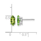 14k White Gold 8x4mm Marquise Peridot Post Earrings