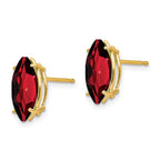 14k 10x5mm Marquise Garnet Post Earrings