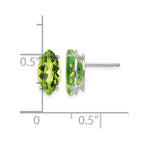 14k White Gold 10x5mm Marquise Peridot Post Earrings