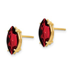 14k 12x6mm Marquise Garnet Post Earrings