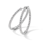 14kw Lab Grown VS/SI+ G+ Diamond Hoop with Safety Clasp