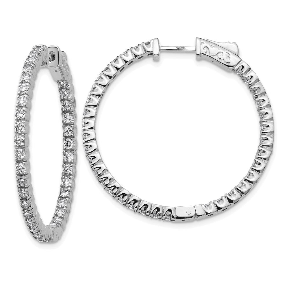 14kw Lab Grown VS/SI+ G+ Diamond Hoop with Safety Clasp