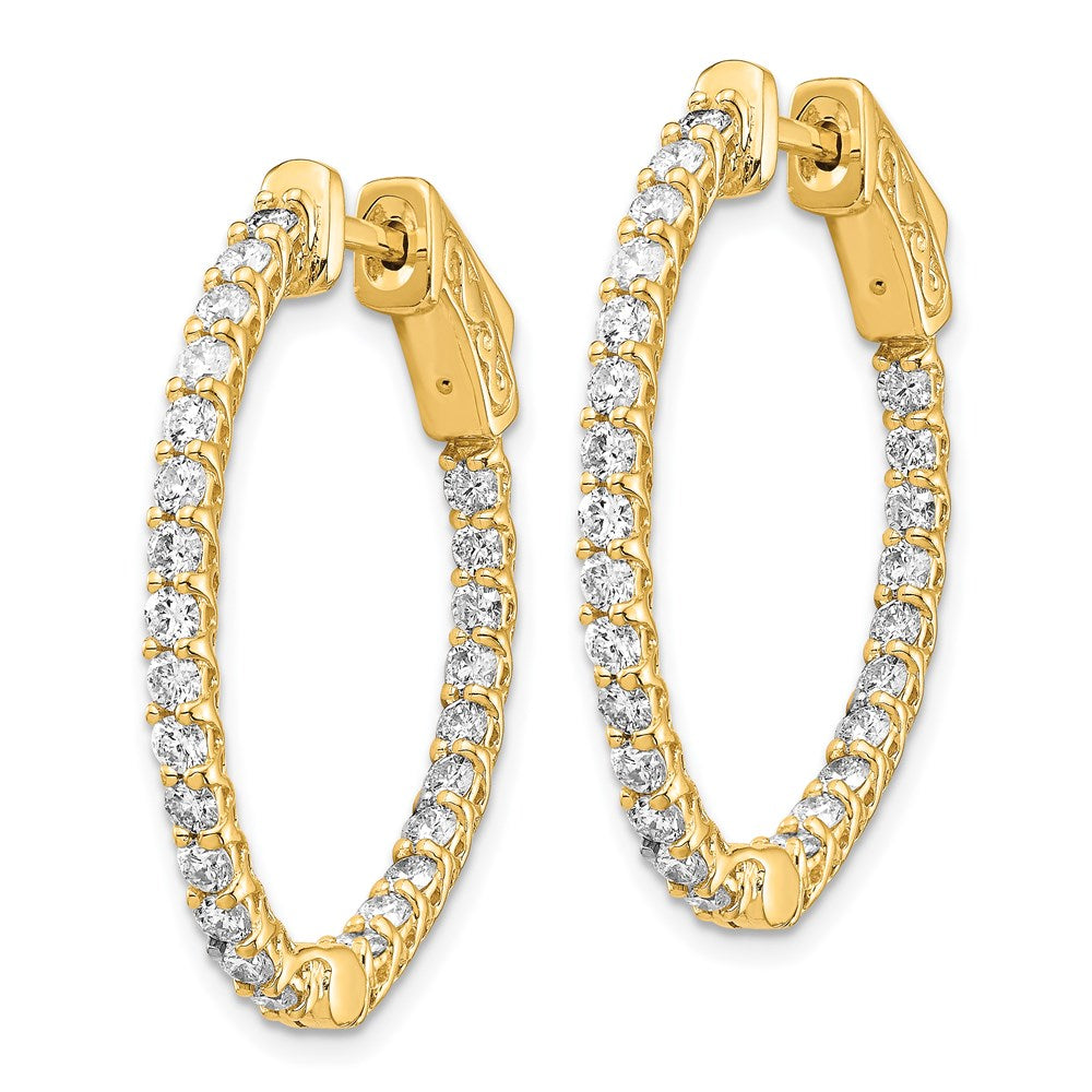 14ky TRUE ORIGIN Lab Grown VS+, F+ Diamond Hoop Earring