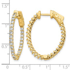 14ky TRUE ORIGIN Lab Grown VS+, F+ Diamond Hoop Earring