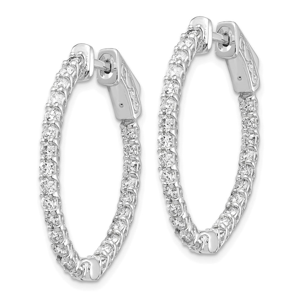 14kw TRUE ORIGIN Lab Grown VS+, F+ Diamond Hoop Earring