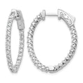 14kw TRUE ORIGIN Lab Grown VS+, F+ Diamond Hoop Earring