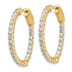 14ky TRUE ORIGIN Lab Grown VS+, F+ Diamond Hoop Earring