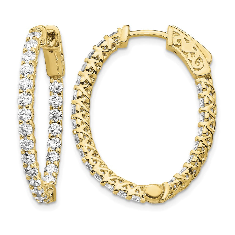 14ky TRUE ORIGIN Lab Grown VS+, F+ Diamond Hoop Earring
