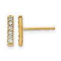 14k 1/10 carat Diamond Bar Post Earrings