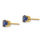 14k 5mm Round Sapphire Post Earrings