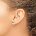 14k 5mm Round Tanzanite Post Earrings