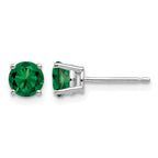 14k White Gold 5mm Round Mount St. Helens Post Earrings