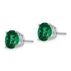 14k White Gold 10mm Round Mount St. Helens Stud Earrings