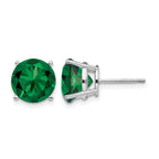 14k White Gold 10mm Round Mount St. Helens Stud Earrings