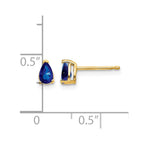 14k 5x3mm Pear Sapphire Post Earrings