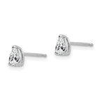 14k White Gold 5x3mm Pear Cubic Zirconia Stud Earrings