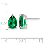 14k White Gold 10x7mm Pear Mount St. Helens Stud Earrings
