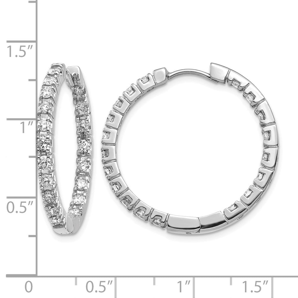 14kw Lab Grown Diamond VS/SI+ G+ Hinged Hoop Earrings