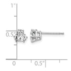 14k White Gold 5mm Trillion Cubic Zirconia Stud Earrings