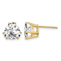 14k 8mm Trillion Cubic Zirconia Post Earrings