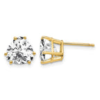 14k 8mm Trillion Cubic Zirconia Post Earrings