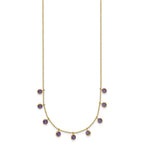 14K Amethyst/Citrine/Garnet/Peridot/Blue Topaz 16 inch Necklace Plus 2 inch Extender