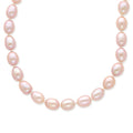 14k 7-8mm Purple Rice Shape FW Cultured Pearl Necklace