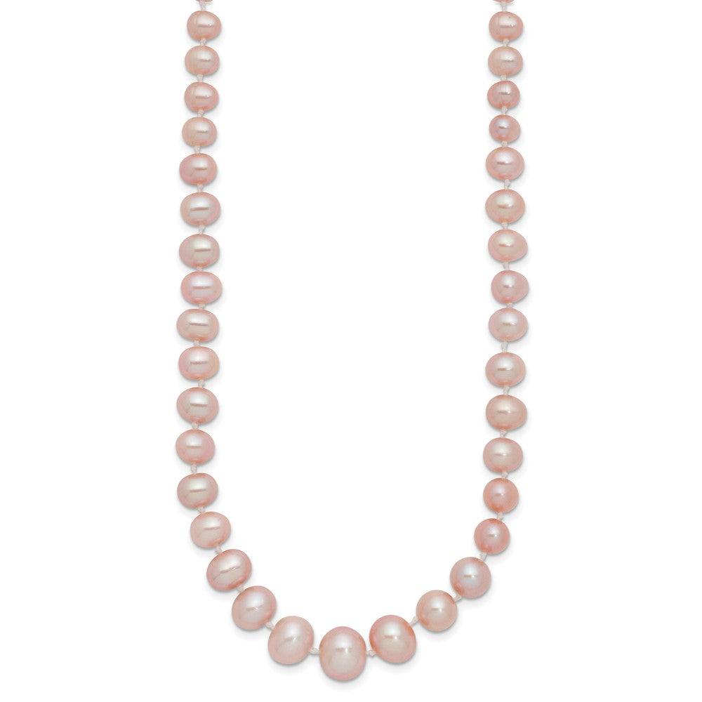 14k 4-8mm Purple Freshwater Cultured Pearl Graduated 18 inch Necklace