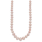 14k 4-8mm Purple Freshwater Cultured Pearl Graduated 18 inch Necklace