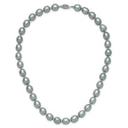 14k White Gold 8-9mm Grey Rice Freshwater Cultured Pearl Necklace